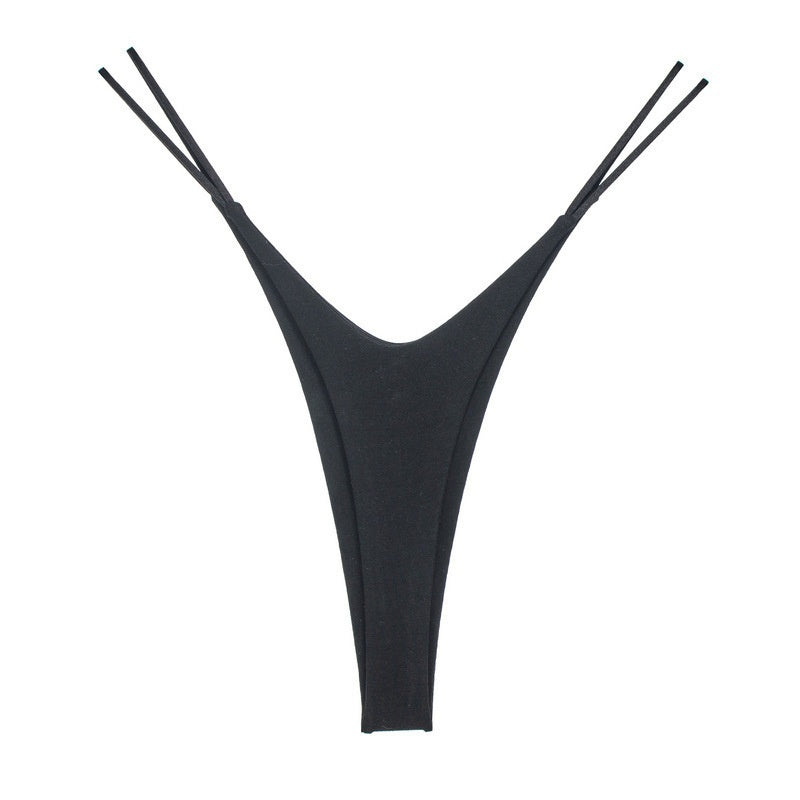 goth Sexy High Waist Black Thong