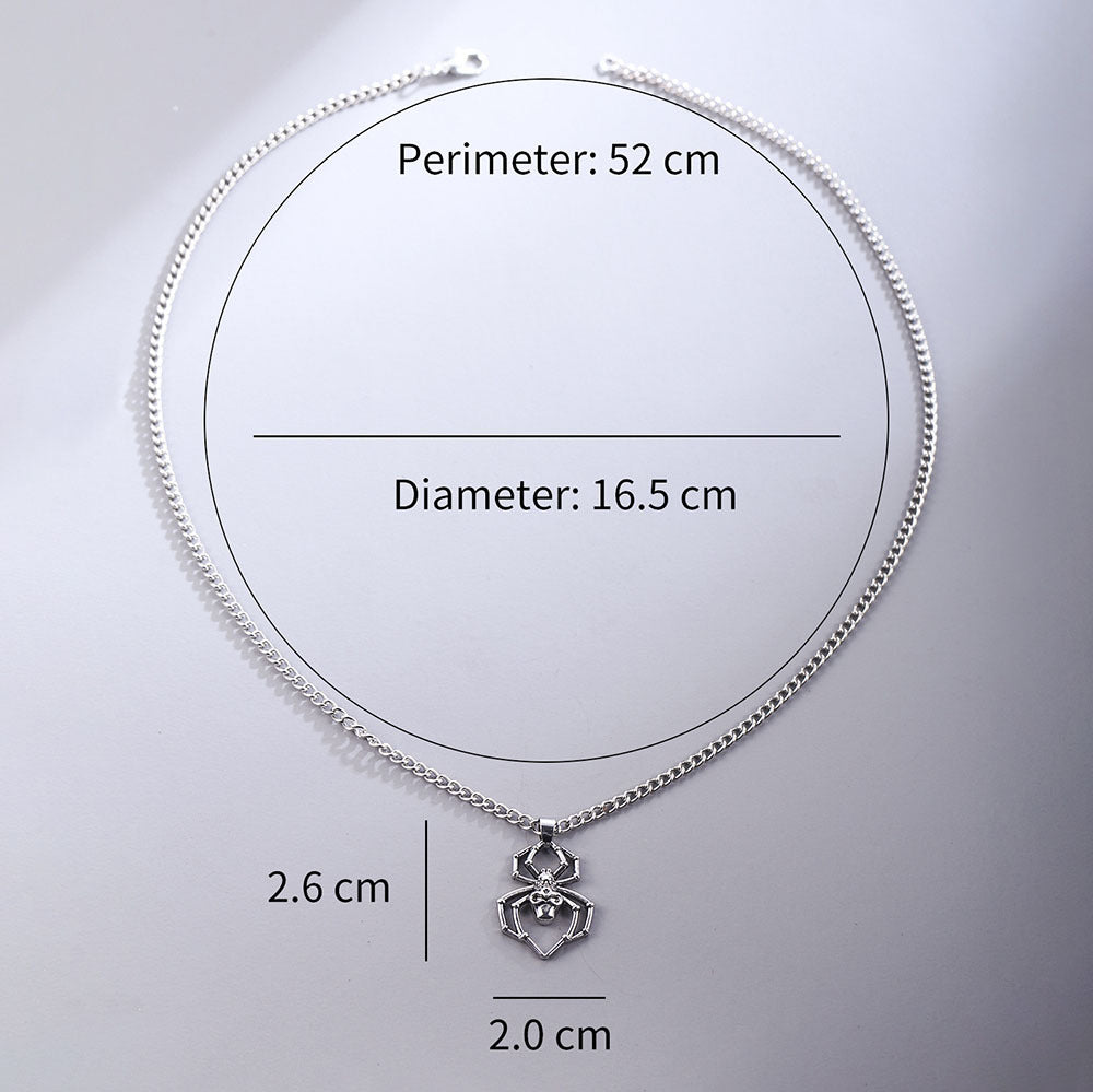 goth Spider Necklace Stainless Steel