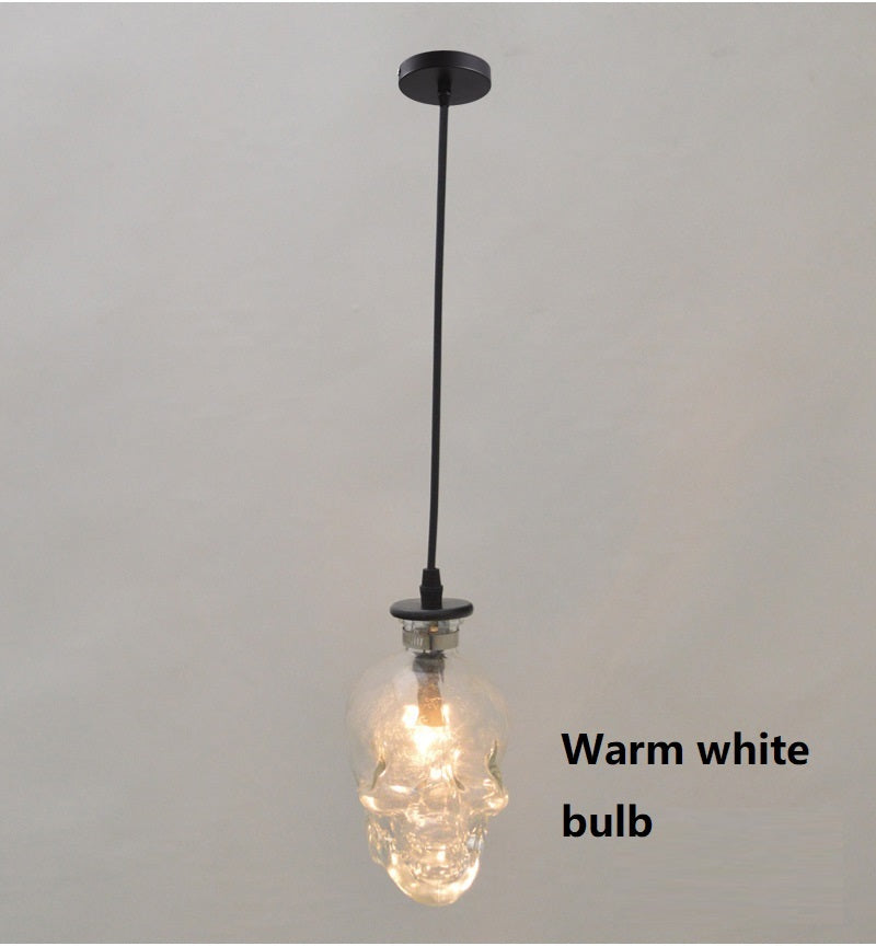 goth ceiling light fixture glass skull 3d