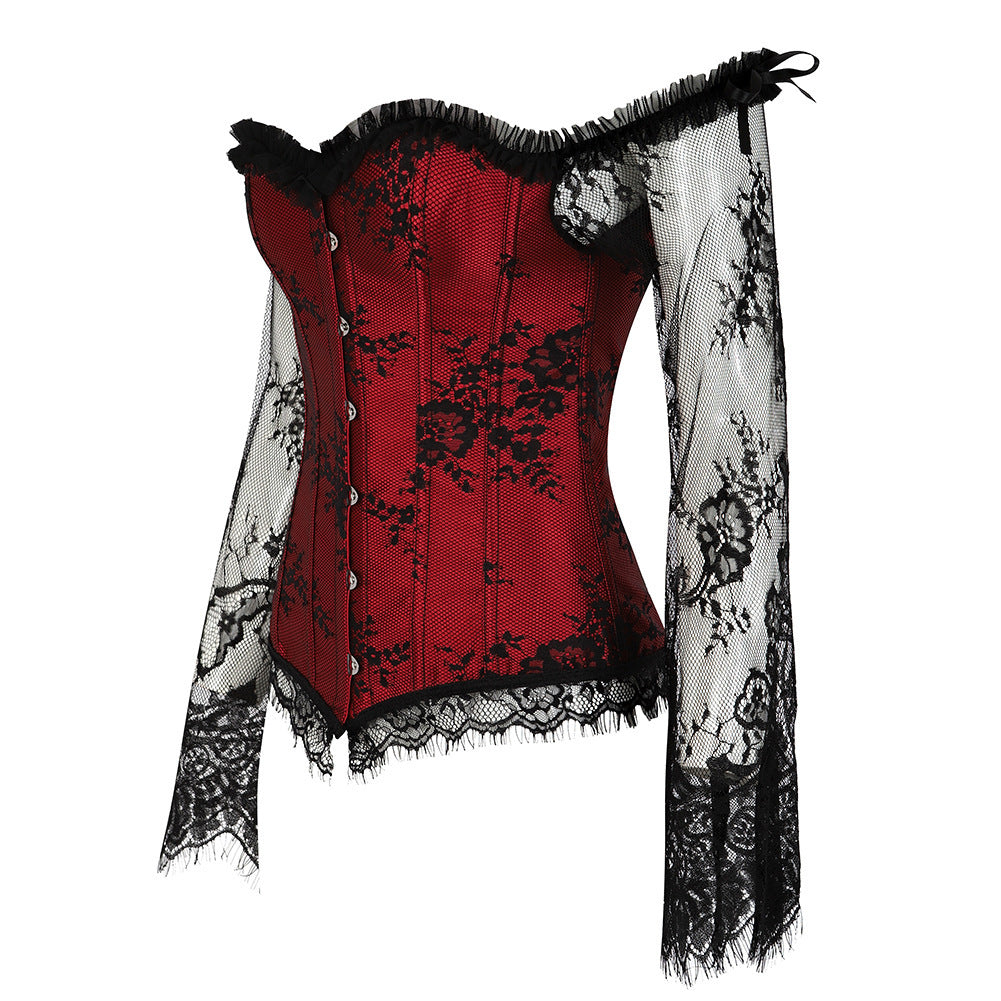 goth Sheer Sleeve Corset