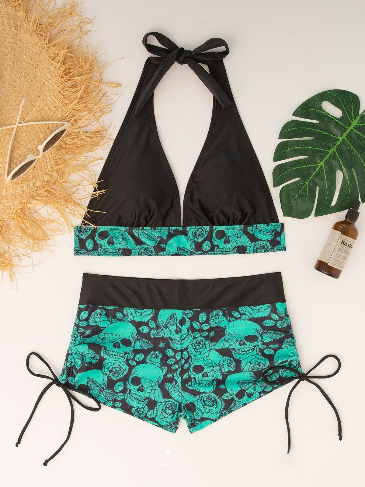 Skull Print Bikini Set Padded Style