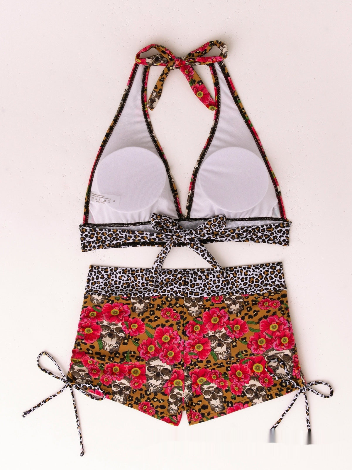 Skull Print Bikini Set Padded Style