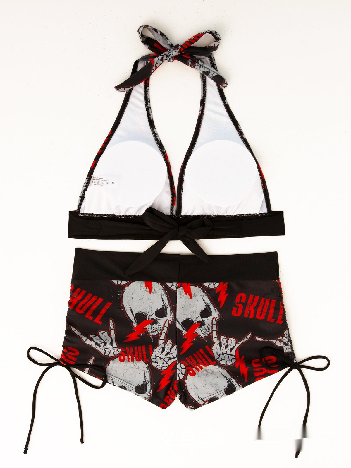 Skull Print Bikini Set Padded Style