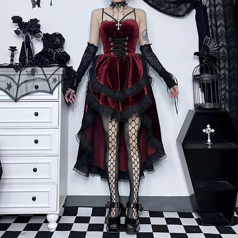 Red Gothic Prom Dress