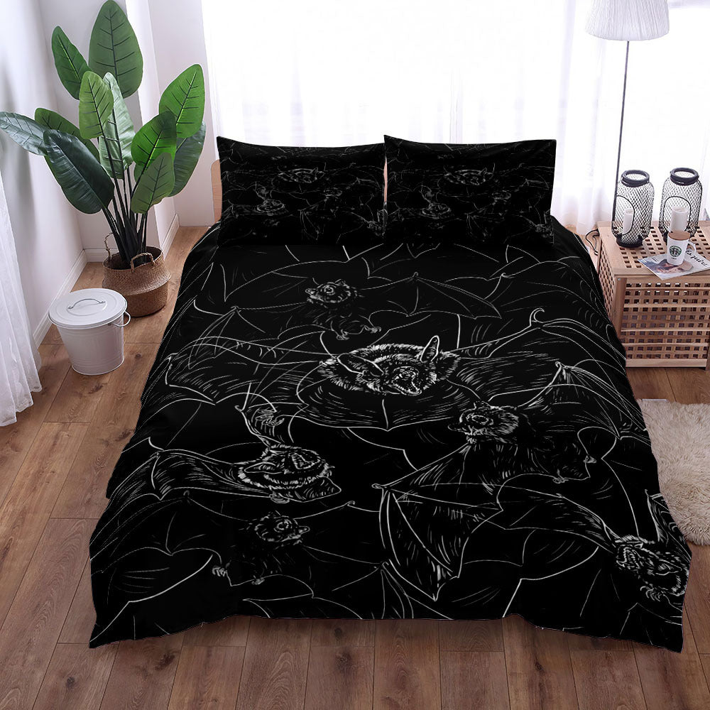 Bat Bedding Set with Pillowcases scary