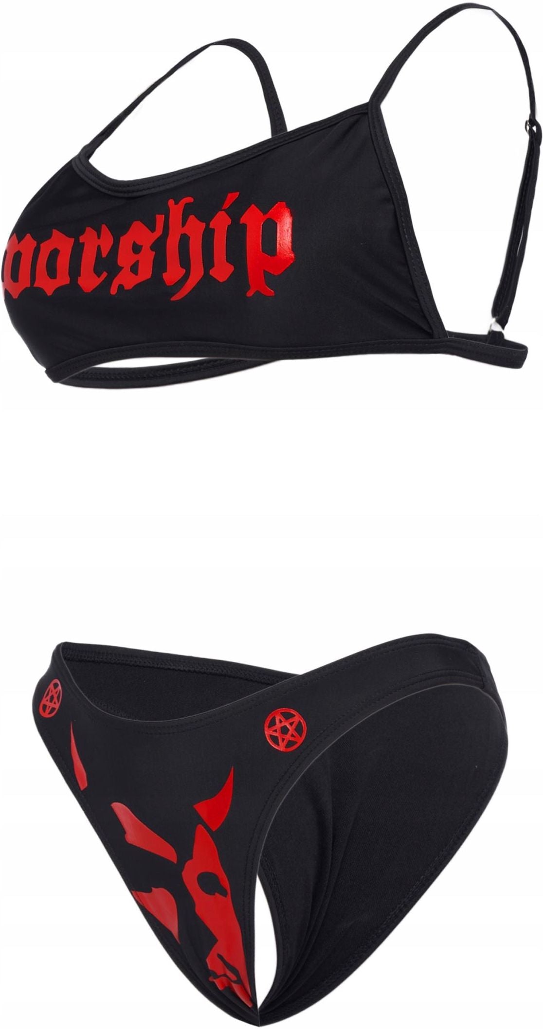 red Devil Bikini Set Womens