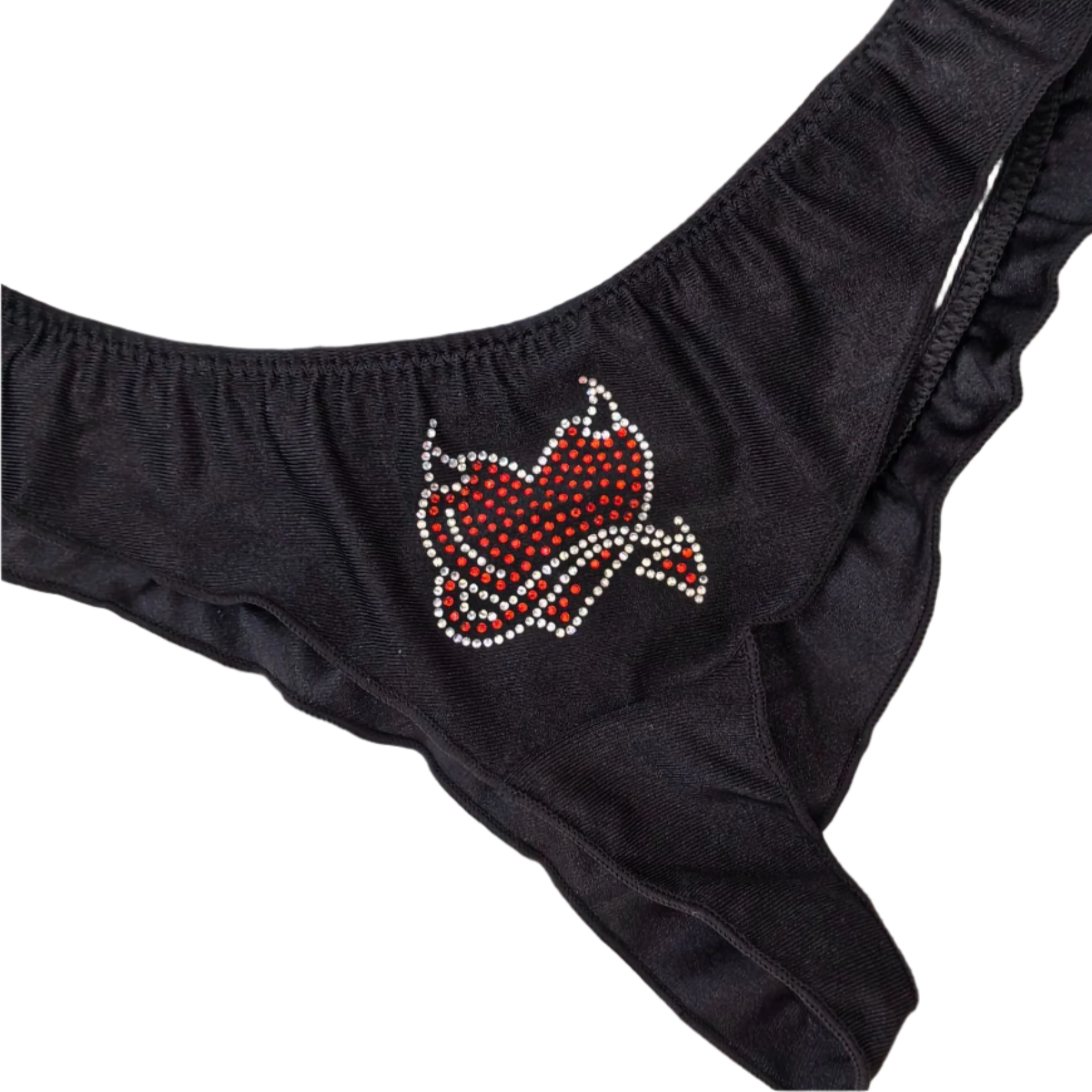 Devil Heart Rhinestone Goth Panty