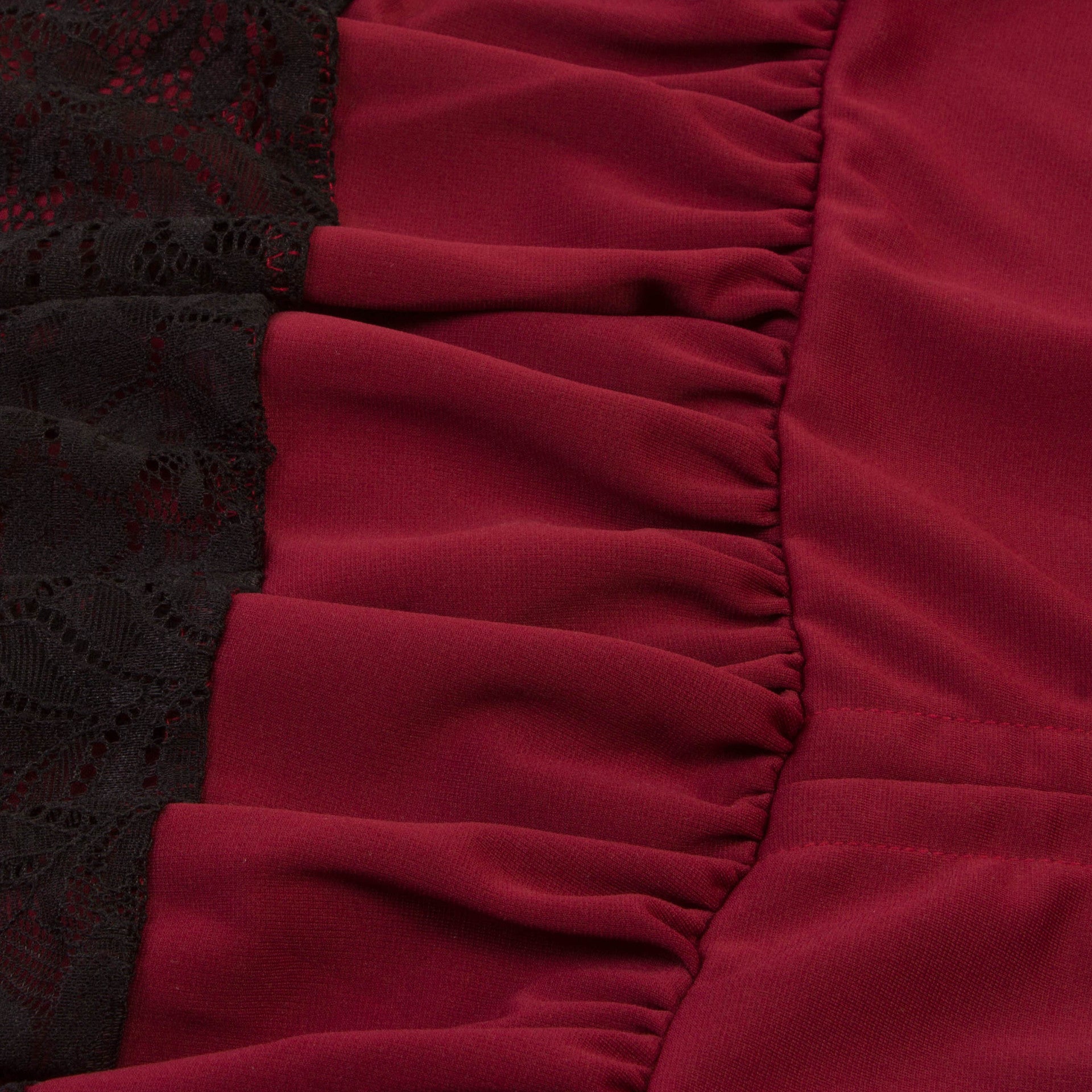 red Victorian Goth Midi Skirt lace