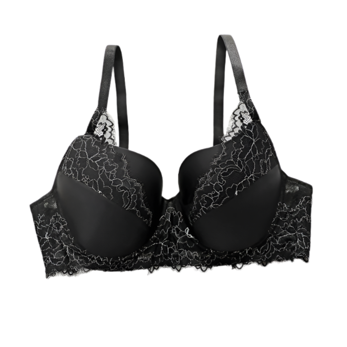 sexy Black Gothic Push Up Bra D Cup Plus Size