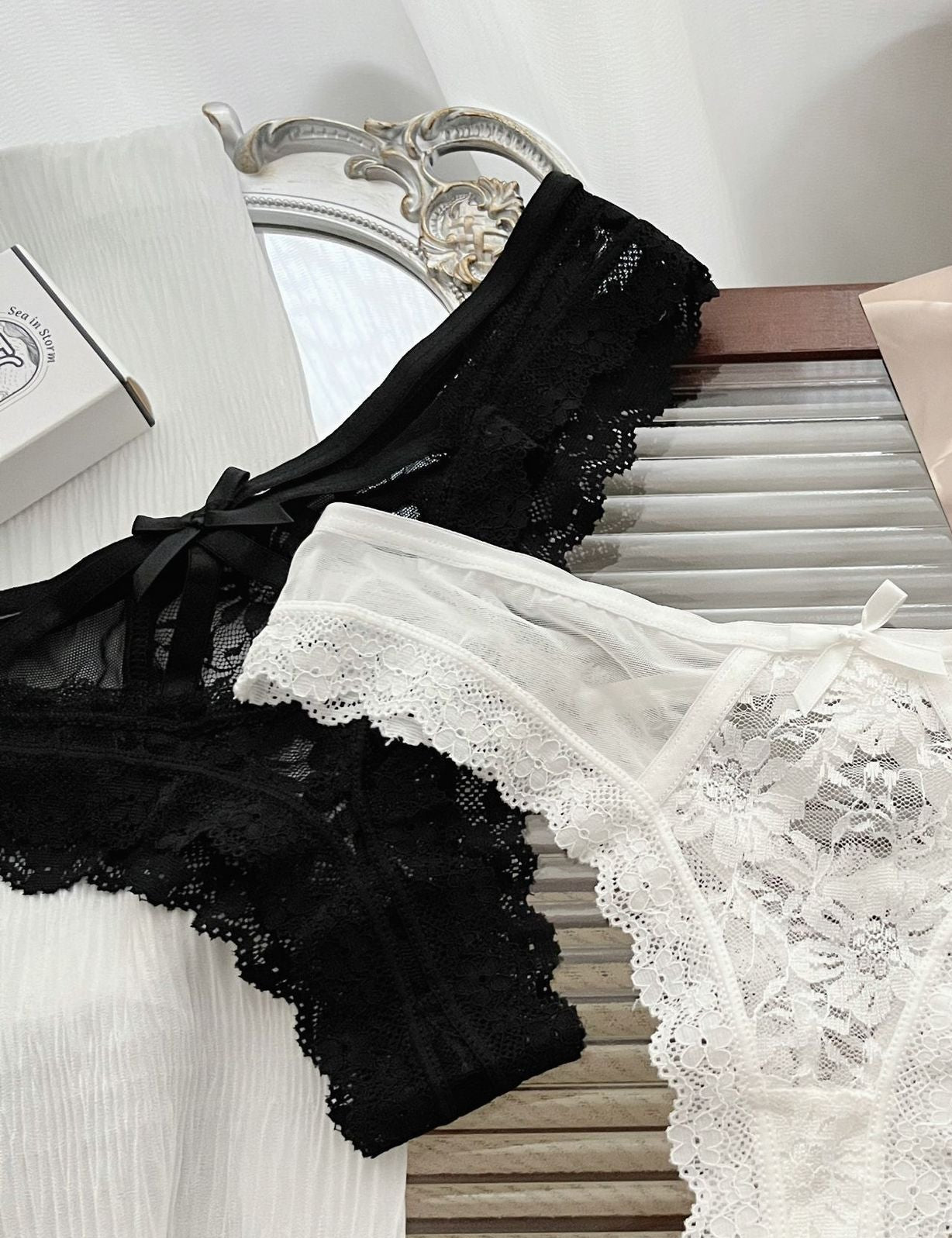 Black Lace Thong