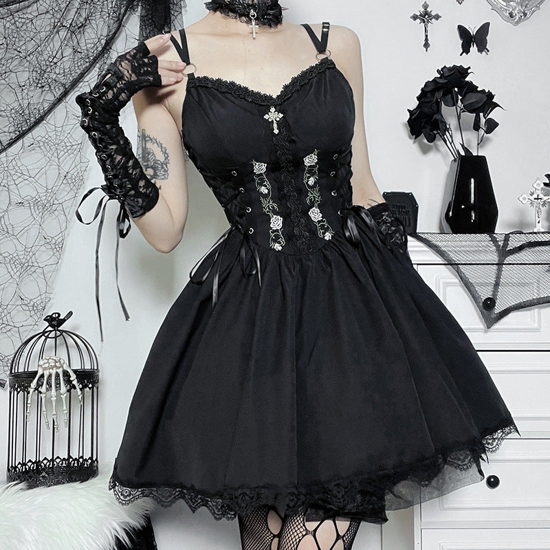 short Gothic Summer Dress with Corset