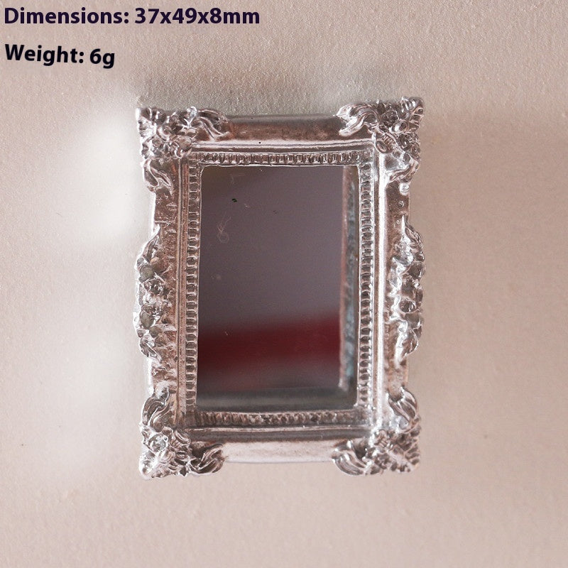silver Victorian Mini Mirror Decorations for Wall