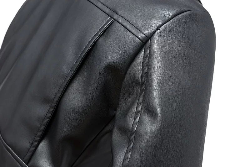 belt Casual Alt Goth Leather Jacket