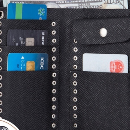  square Gothic Skull Wallet