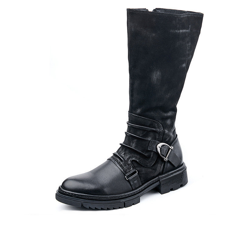 suede High Leather Boots for Men