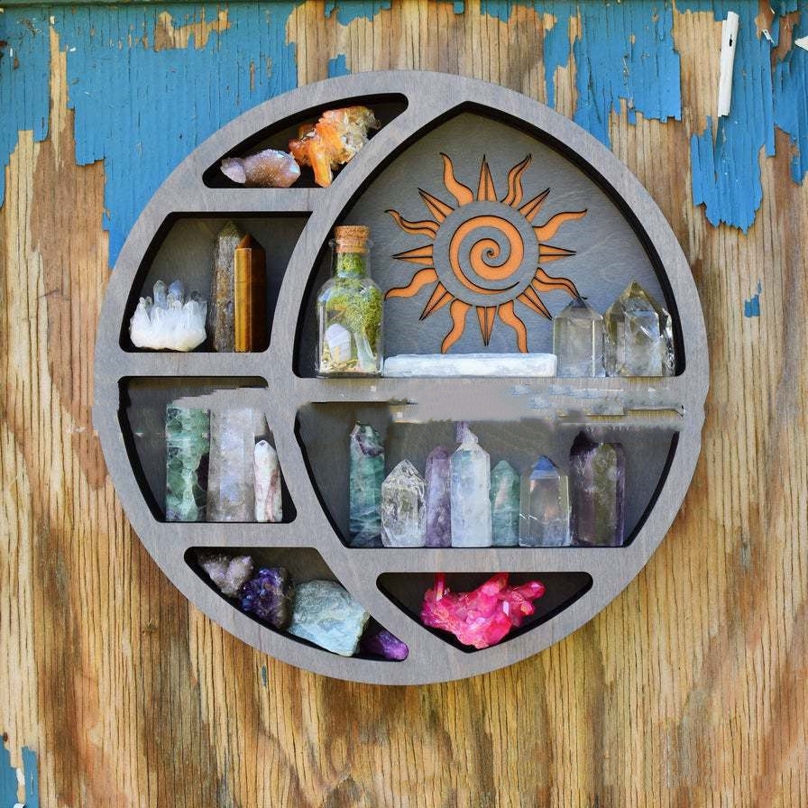 Round Moon Crystal sun Display Shelf