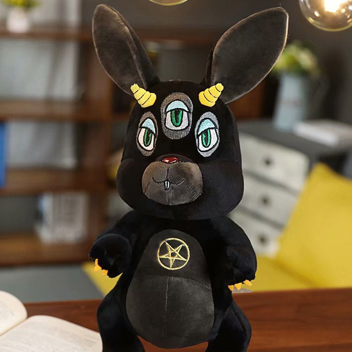 three eyes Pentagram Creepy Rabbit Monster Plushie
