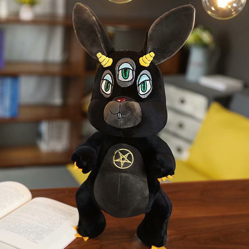 three eyes Pentagram Creepy Rabbit Monster Plushie