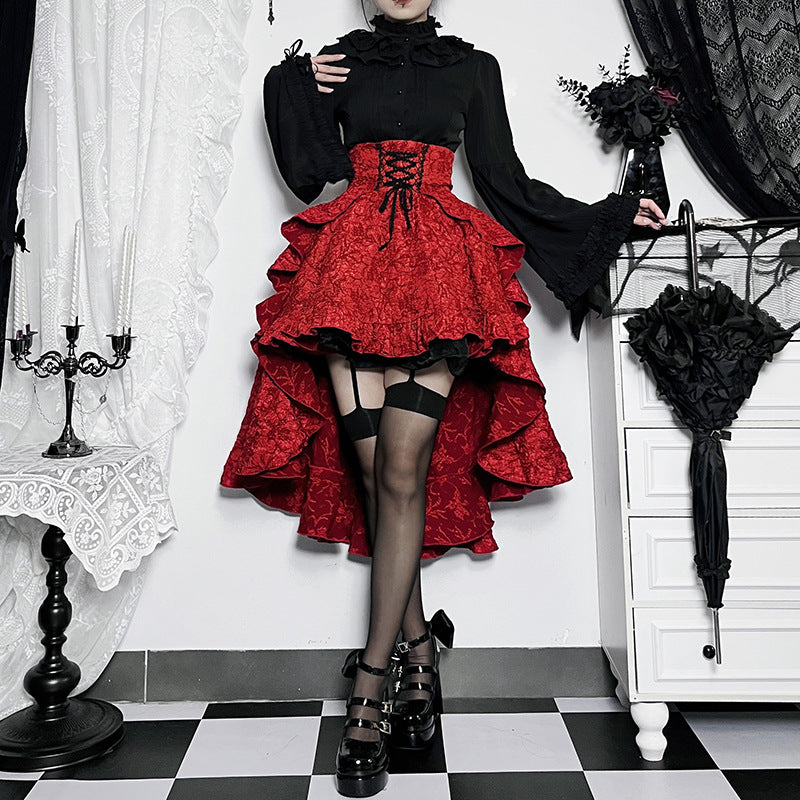 Puffy Goth Lolita Skirt High Low victorian