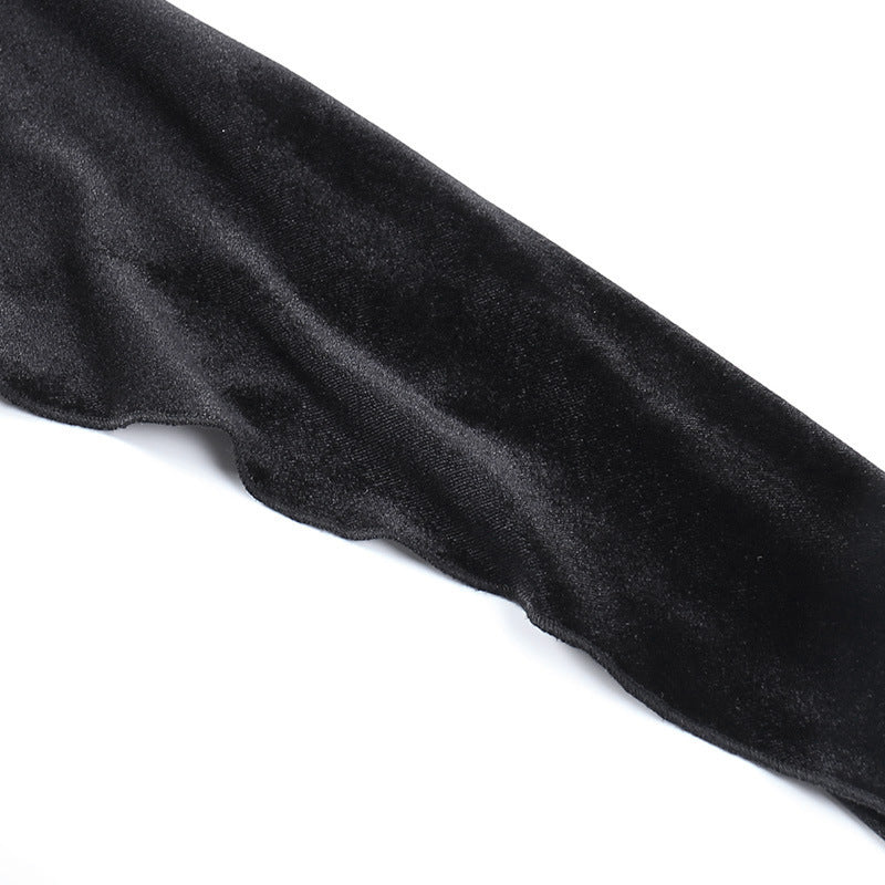 wide Long Sleeved Black Goth Dress