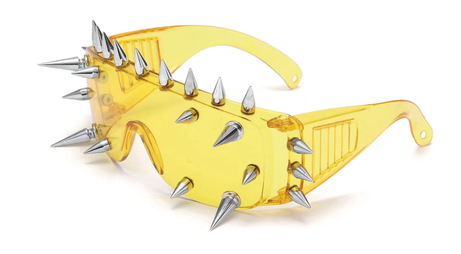 yellow Punk Goth Spike Sunglasses
