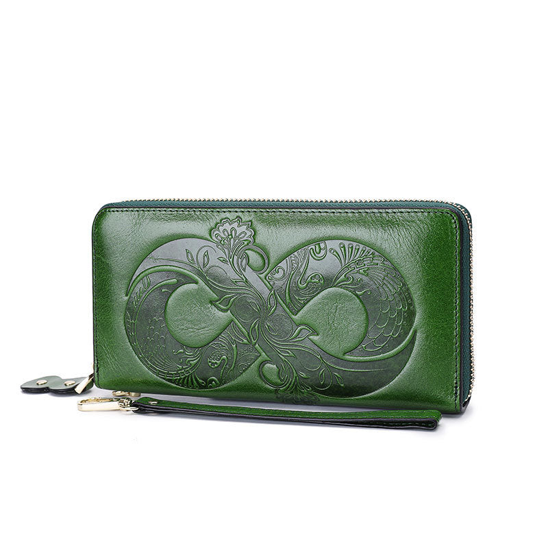 green Goth Vegan Leather Wallet