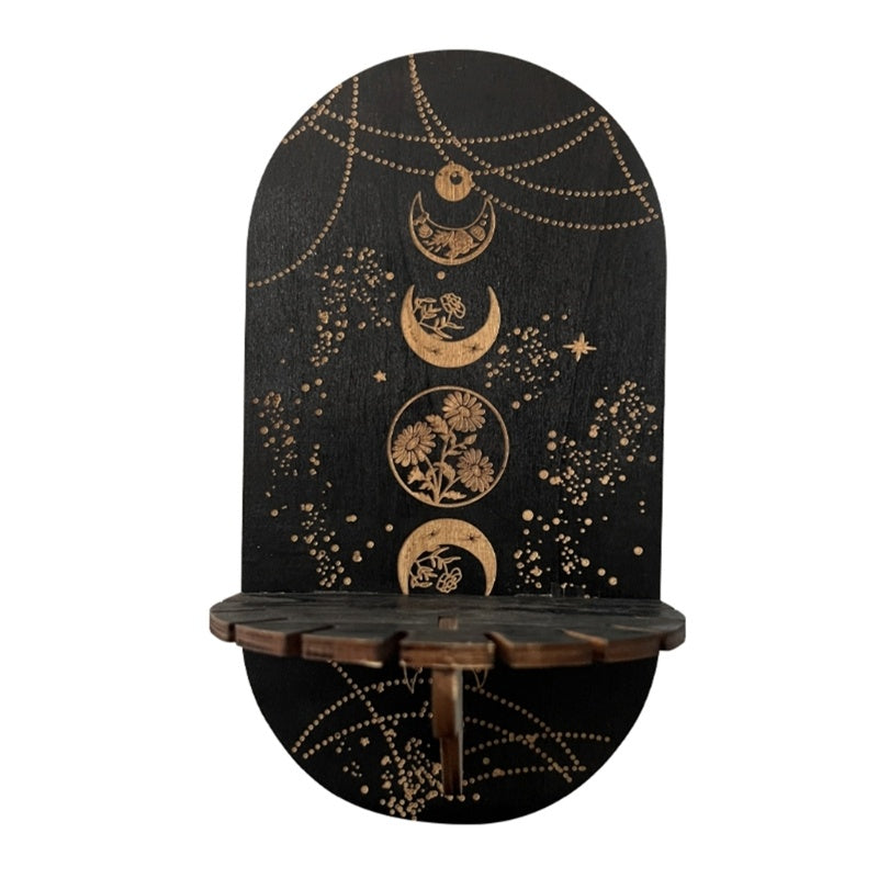 zodiac Wooden Black Crystal Display zodiac Shelf